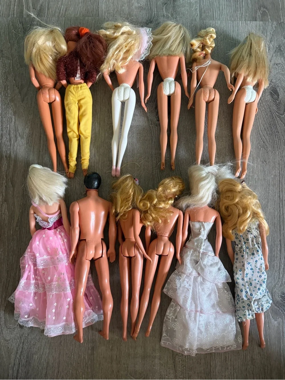 Lot of Barbie & 1 Ken Doll parts / OOAK / nude dolls 12 total lot #1
